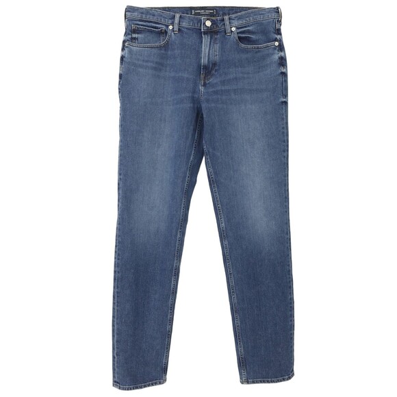 Everlane The Relaxed Straight Jean 32x34 Dark Indigo Fade High Stretch NWOT B15 - Picture 2 of 6